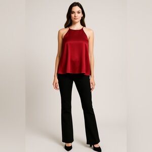 Banana Republic Red Copper Satin Halter Top | Size M | Excellent Condition